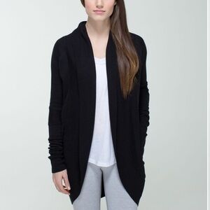 Lululemon Transformation Wrap Open Cardigan Sweater black S M